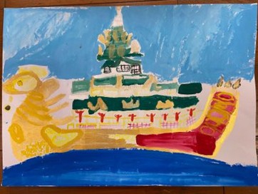 カンドージ湖のレストラン