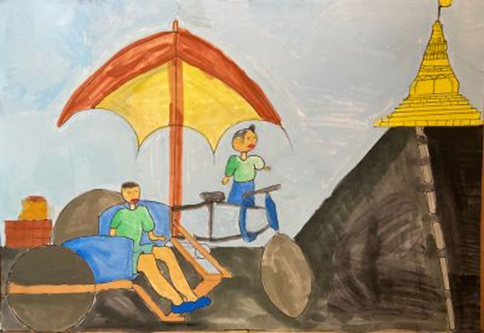 サイカーに乗ってパゴダを見た