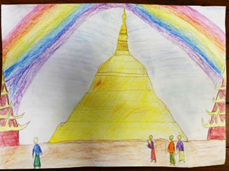 黄金にかがやくパゴダ